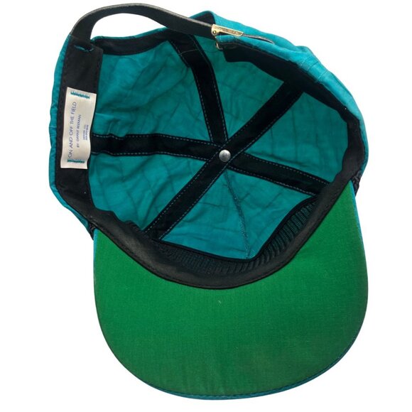 Vintage 90s Cadillac Snapback Hat Cap – Teal Checkered – Rope Trim - Picture 5 of 8